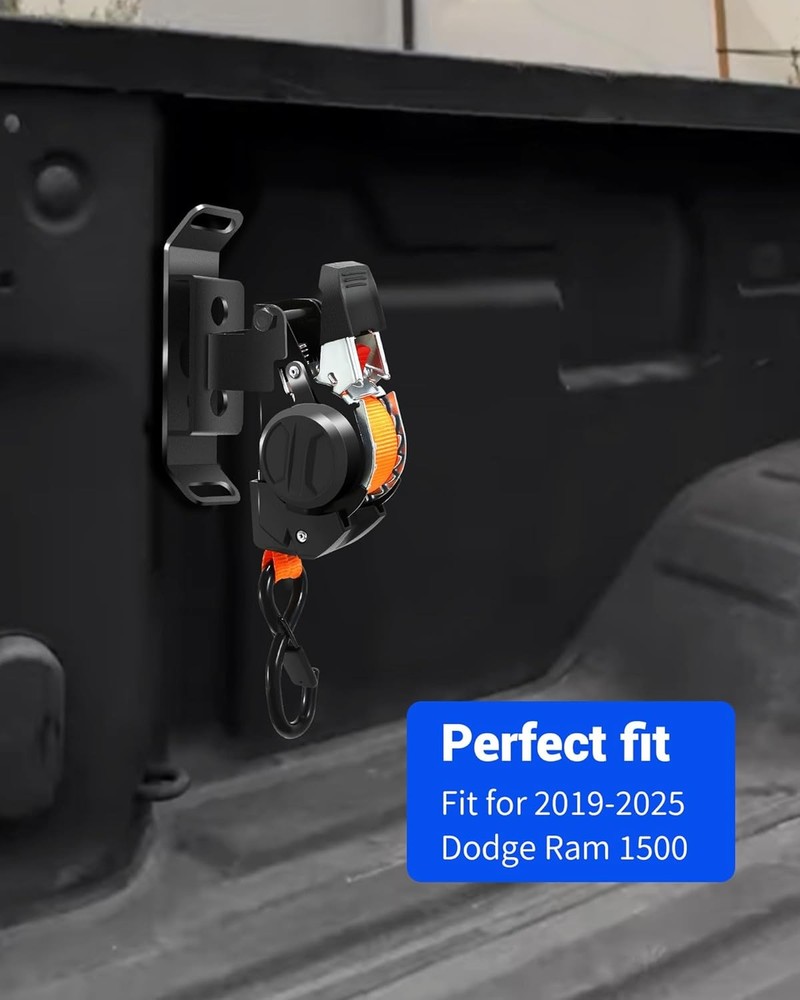 Dual-Pivot Retractable Tie Down Straps - Compatible with RAM 2500