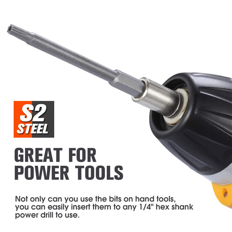 23pcs Torx Screwdriver Bit Set, Security Magnetic Head 50mm 100mm