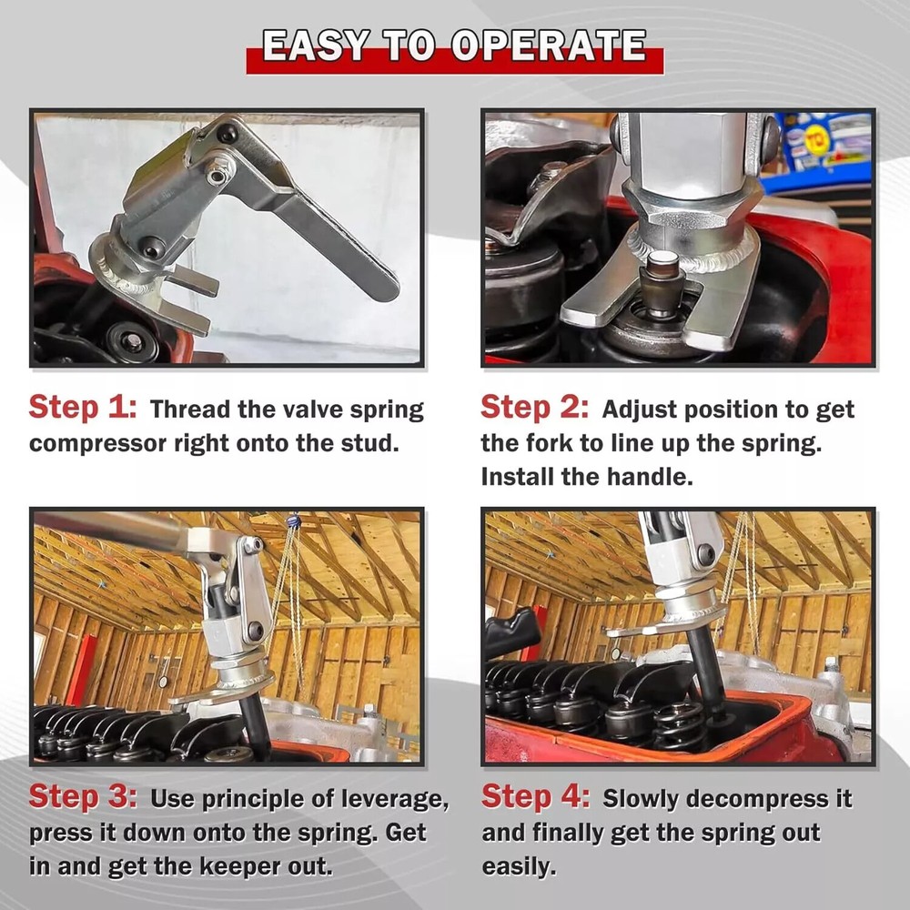 66784 Stud Mount Valve Spring Compressor Remove & Install for all 3/8" and 7/16"