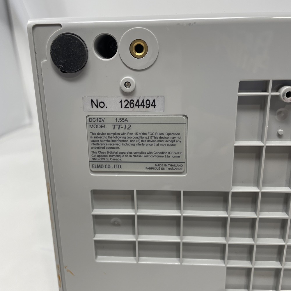 Elmo TT-12 Interactive Document Camera, 12x Zoom - USED Good