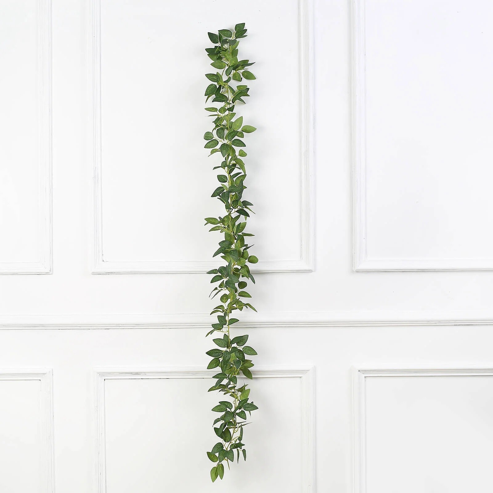 6 ft Green Silk Rose Leaves Garland Artificial Hanging Greenery Vine Events