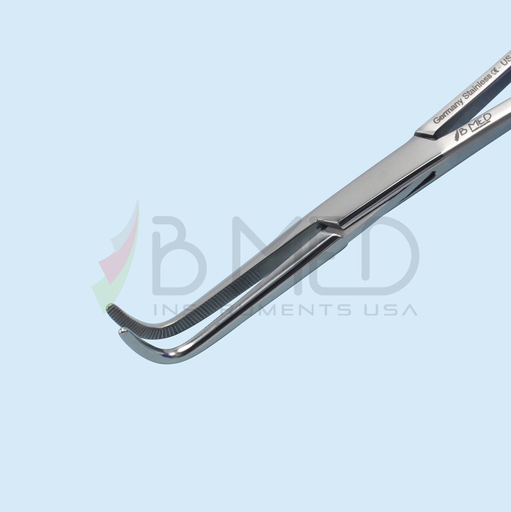 Kantrowitz Throacic Forceps Clamp Right Angle Full Curved 8" Serrated Jaws