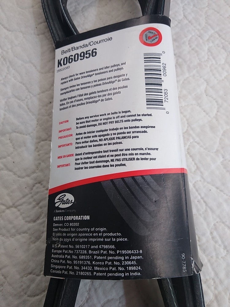 GATES K060956 SERPENTINE BELT