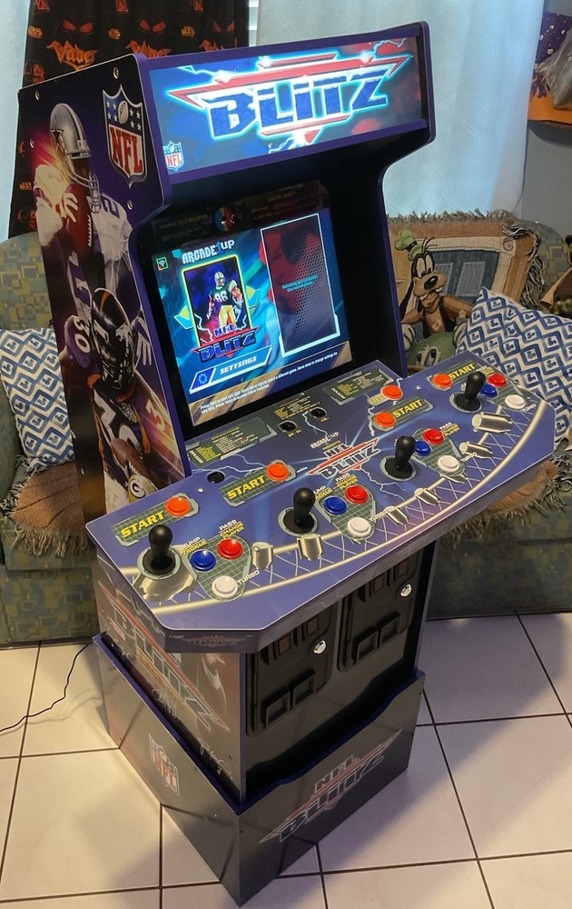 Arcade 1Up NFL Blitz 4-Player Arcade With Riser EXCELLENT CONDITIONS 🏈🔥
