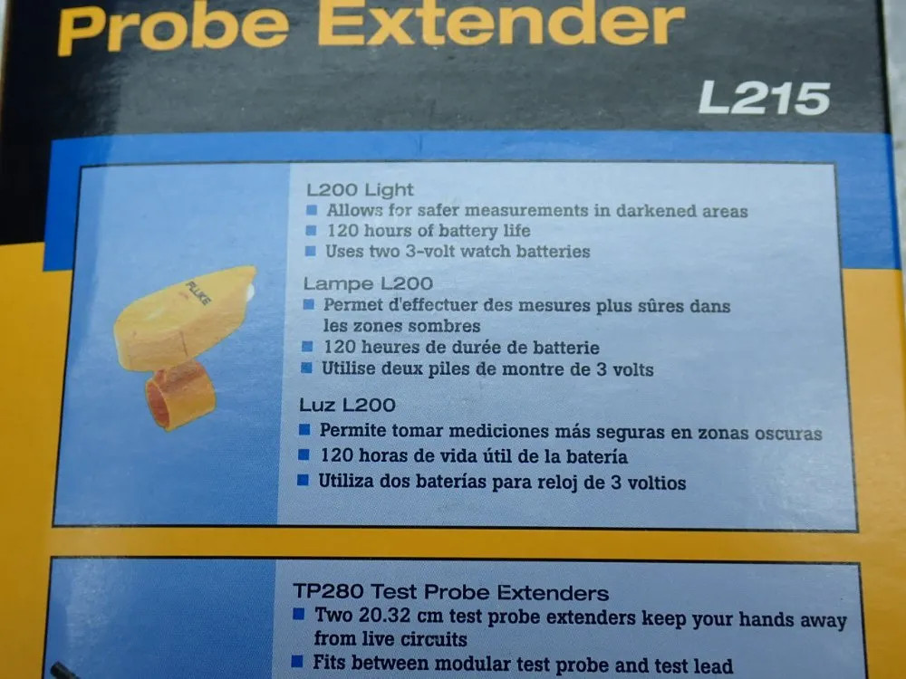 FLUKE SUREGRIP PROBE LIGHT AND EXTENDER KIT L215