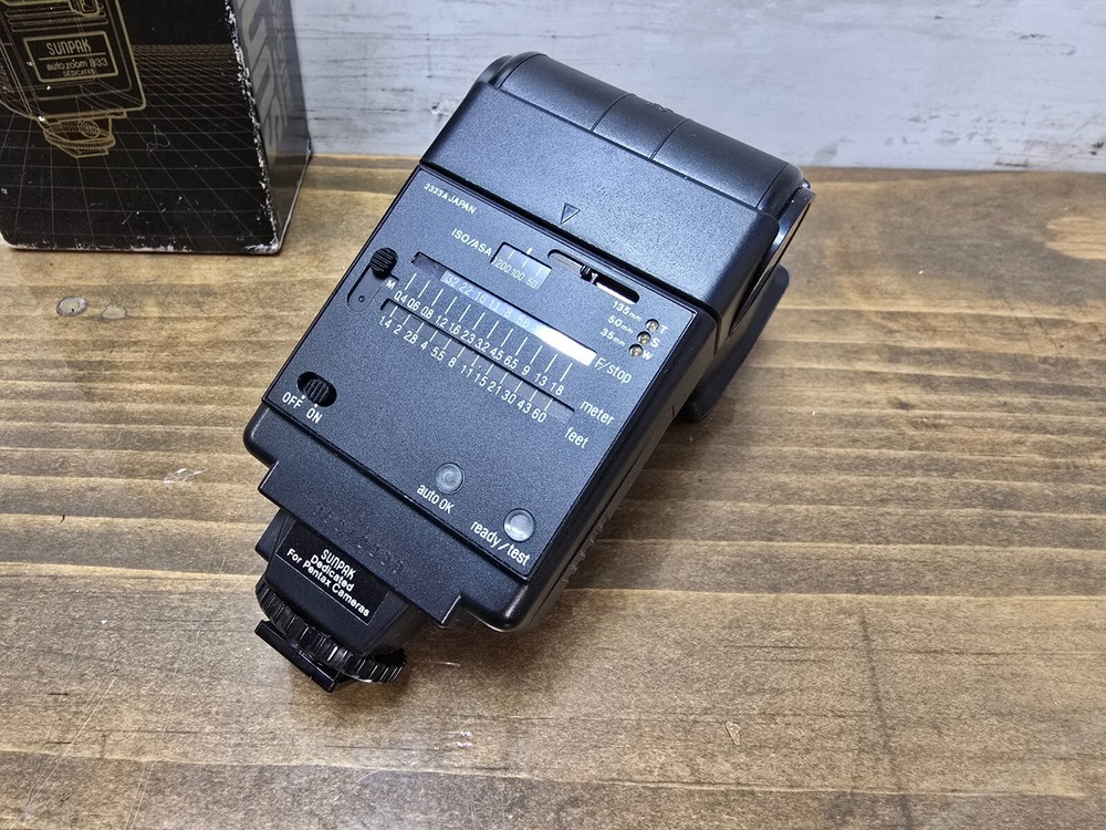 SUNPAK Thyristor AutoZoom 333 Electronic Flash Unit For Pentax -MINT Condition
