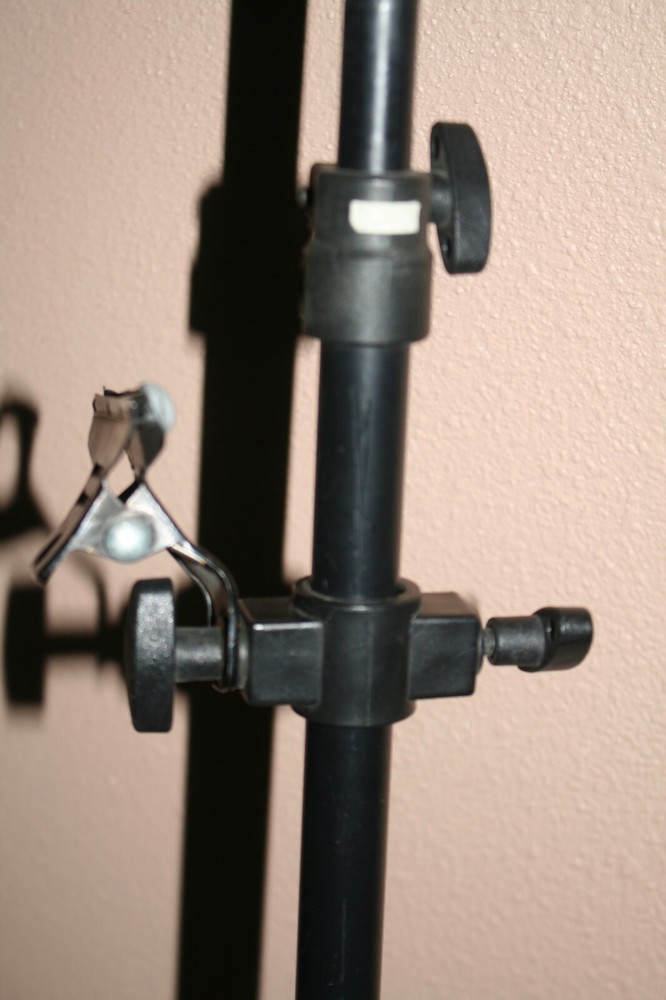 TELESCOPIC CROSSBAR STUDIO VIDEO REFLECTOR BACKDROP SCREEN HOLDER POLE w/ Clips*