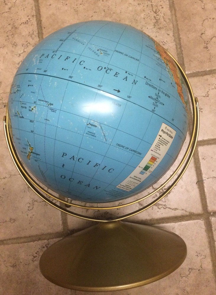 Rand Mcnally PHYS/Pol Globe Has Markable Surface