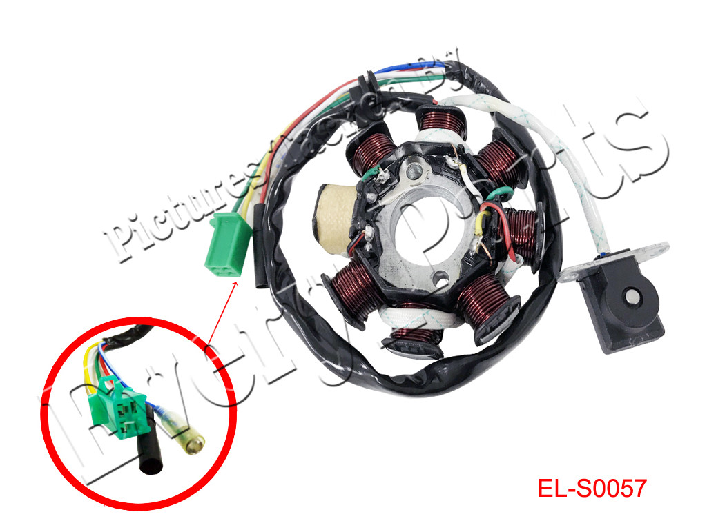 Magneto Stator 8 Pole 8 Coil for GY6 125cc 150cc Scooter Charging System
