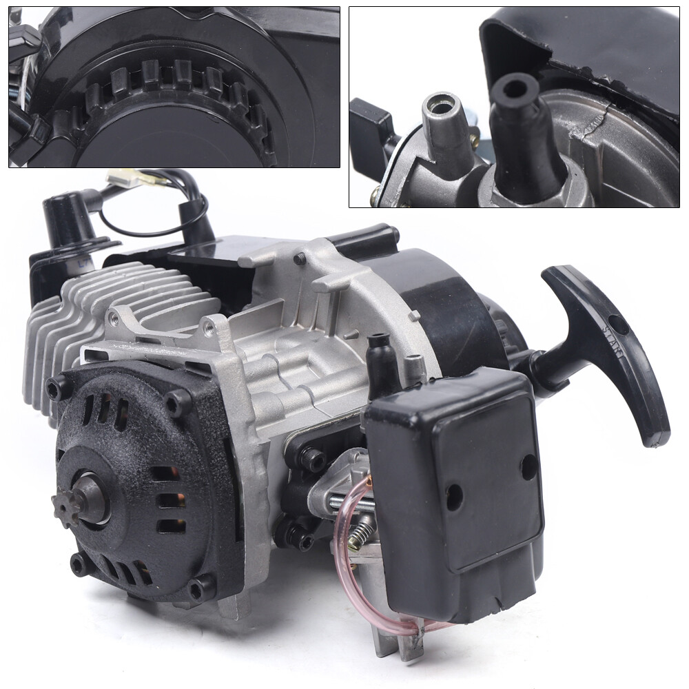 49CC 2 Stroke Pull Start Engine Motor Complete For Pocket Mini Dirt Bike ATV