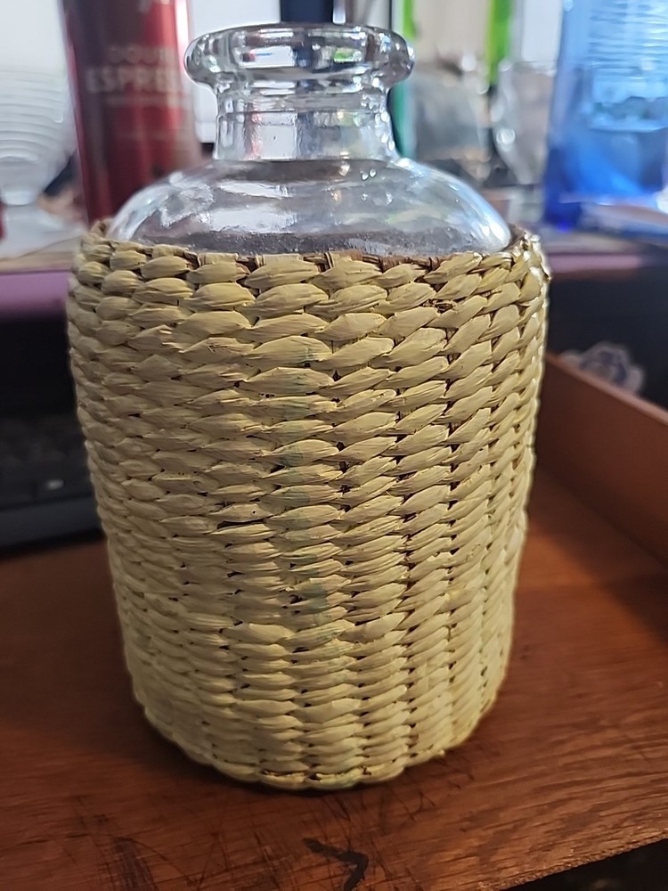 Straw Covered Bottle