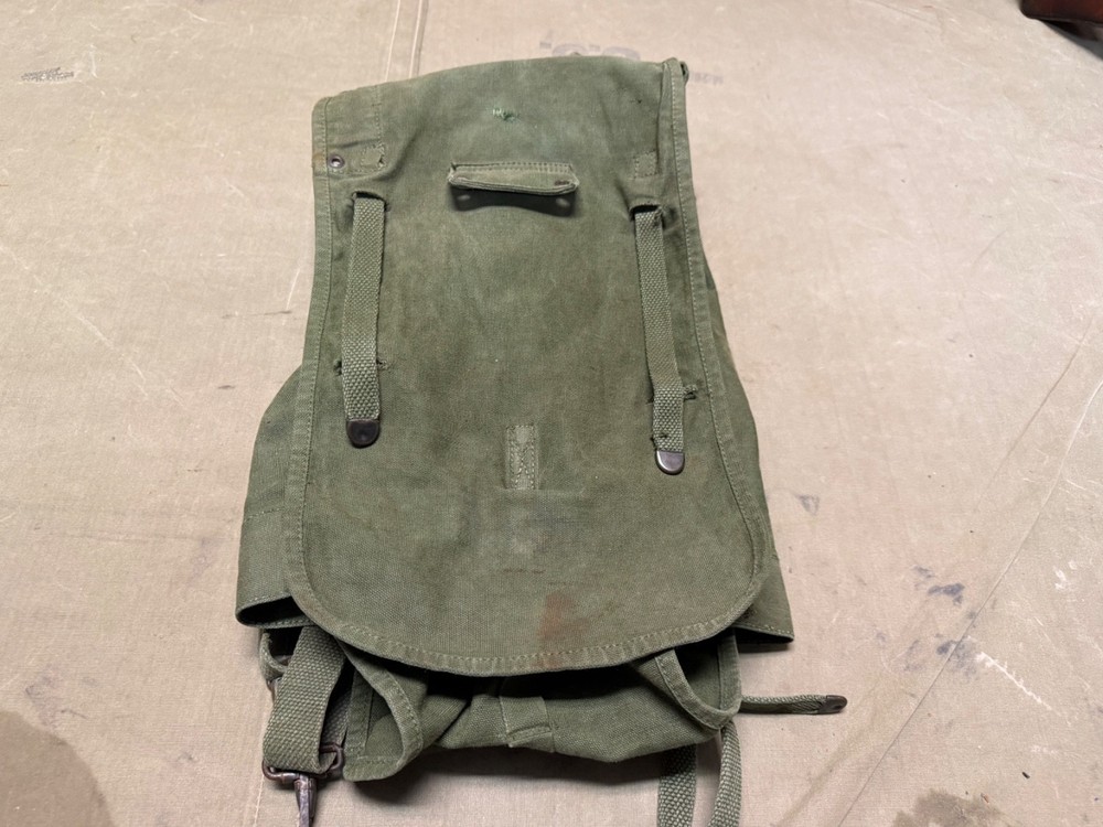 ORIGINAL WWII US ARMY M1942 COMBAT FIELD HAVERSACK BACKPACK-OD#7