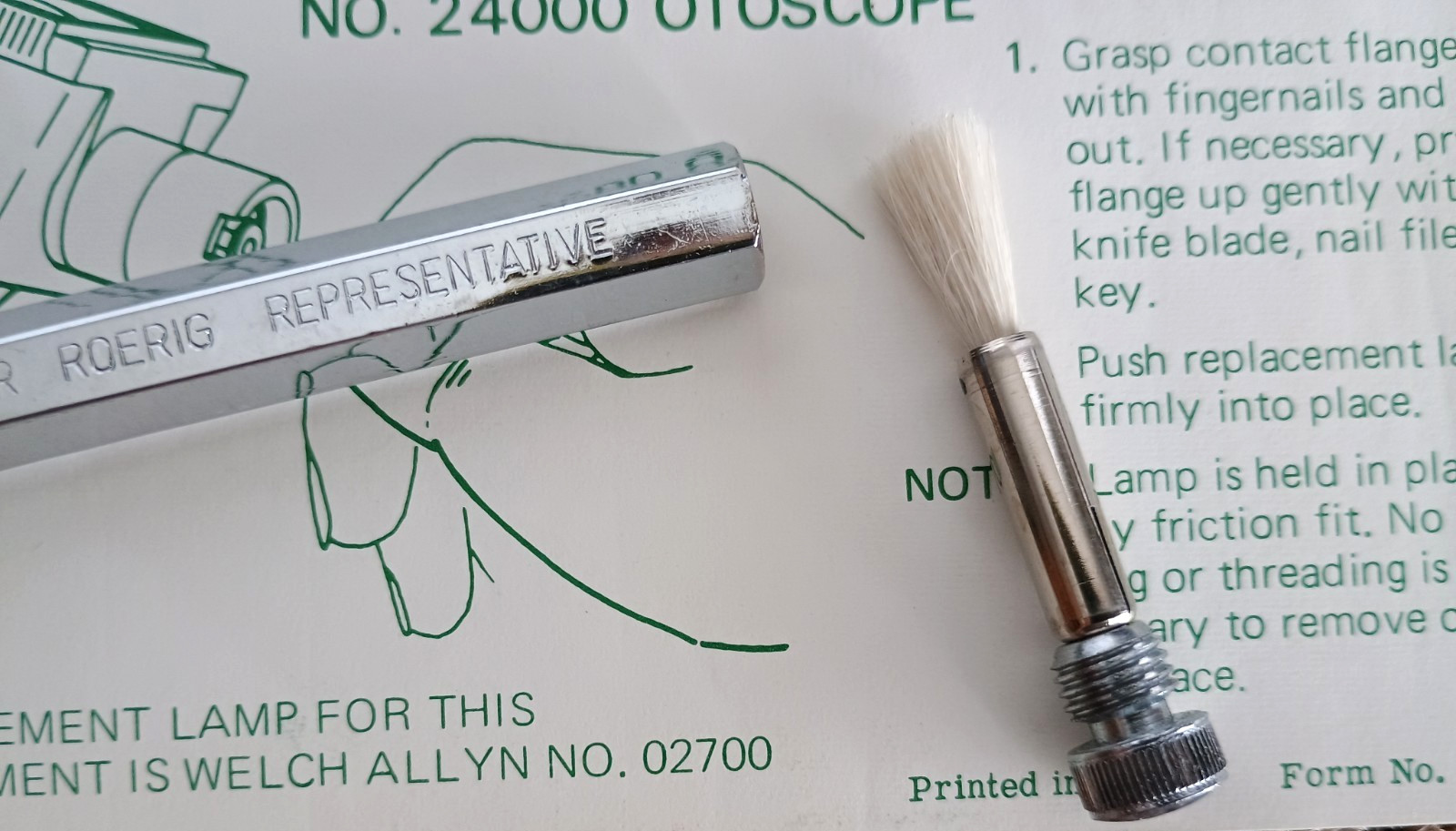 Vintage Leather Lilly Doctors MD Bag Hewlett Packard-RS Stethoscope WA Otoscope