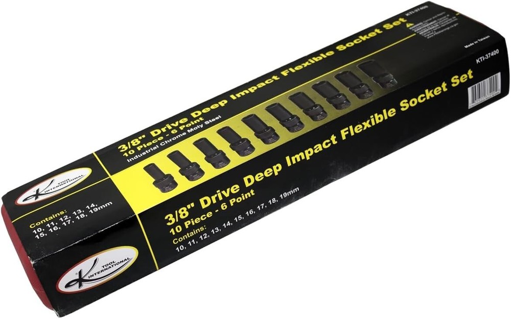 K Tool - 3/8" Drive Metric Deep Impact Socket Set - 37400