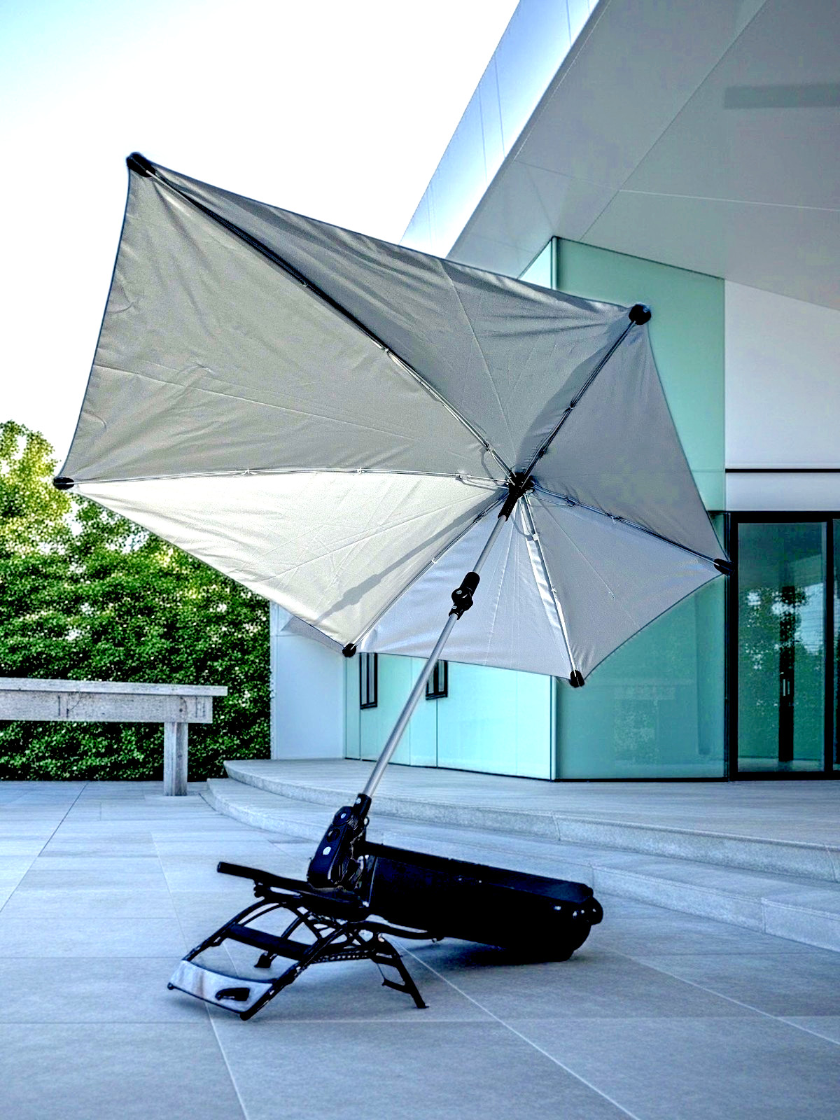 UPF50+ Adjustable Umbrella/ Sunshade With Universal Clamp Beach Chair, Stroller
