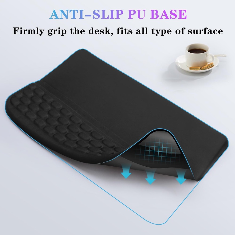 Computer Keyboard Stand Pad with Wrist Rest, Ergonomic Comfy Tilted Keyboard ...
