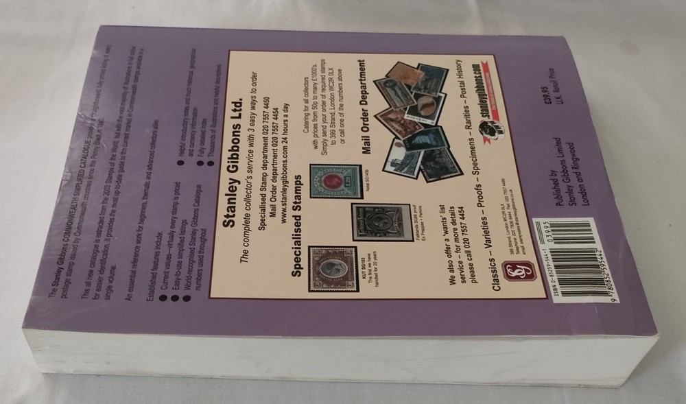 3 x Stanley Gibbons Simplified Stamp Catalogues World (1) & Commonwealth (2)
