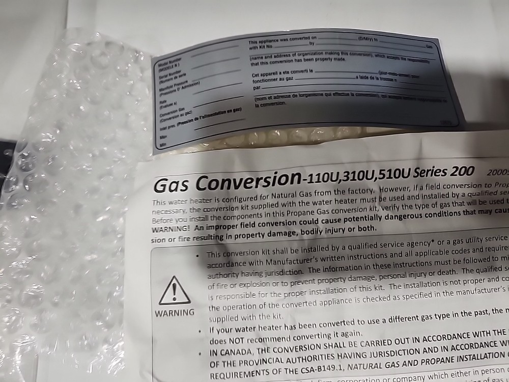 Hydro Smart Ek6040 LP Conversion Kit