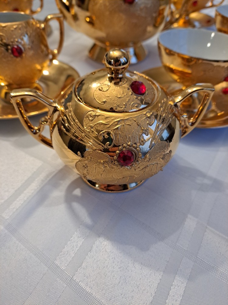 22K gold tea Cup set