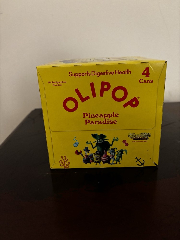 SpongeBob OLIPOP Pineapple Paradise Prebiotic Soda 4-Pack