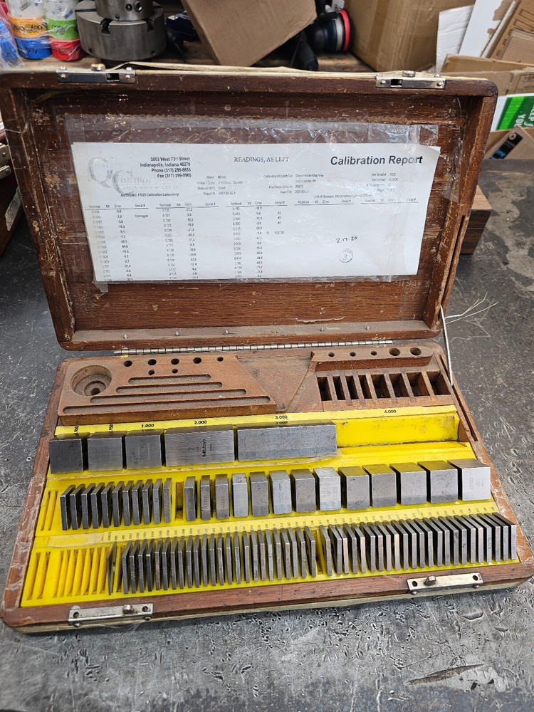 DoAll Gage Blocks Calibrated 2020. Some missing/replacements.