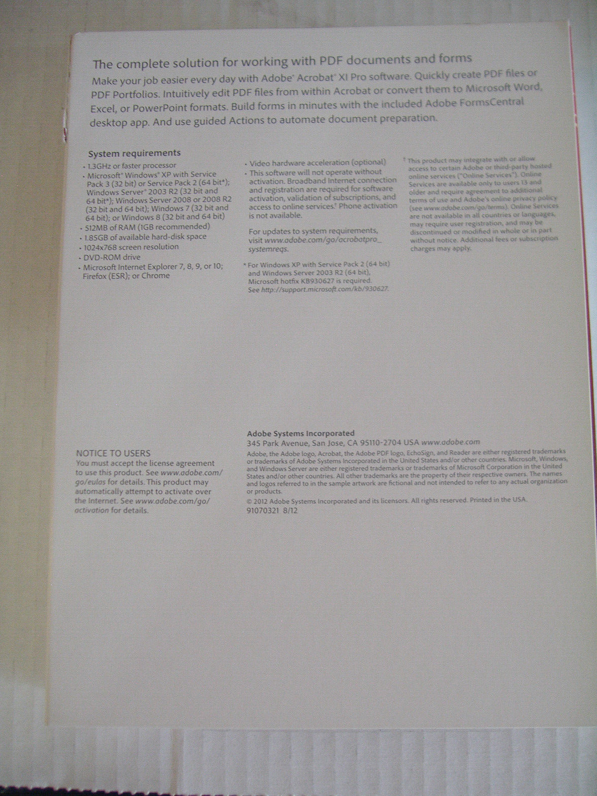 Adobe Acrobat XI 11 Pro Full Windows Licensed for 2 PC=RETAIL PERMANENT VERSION=