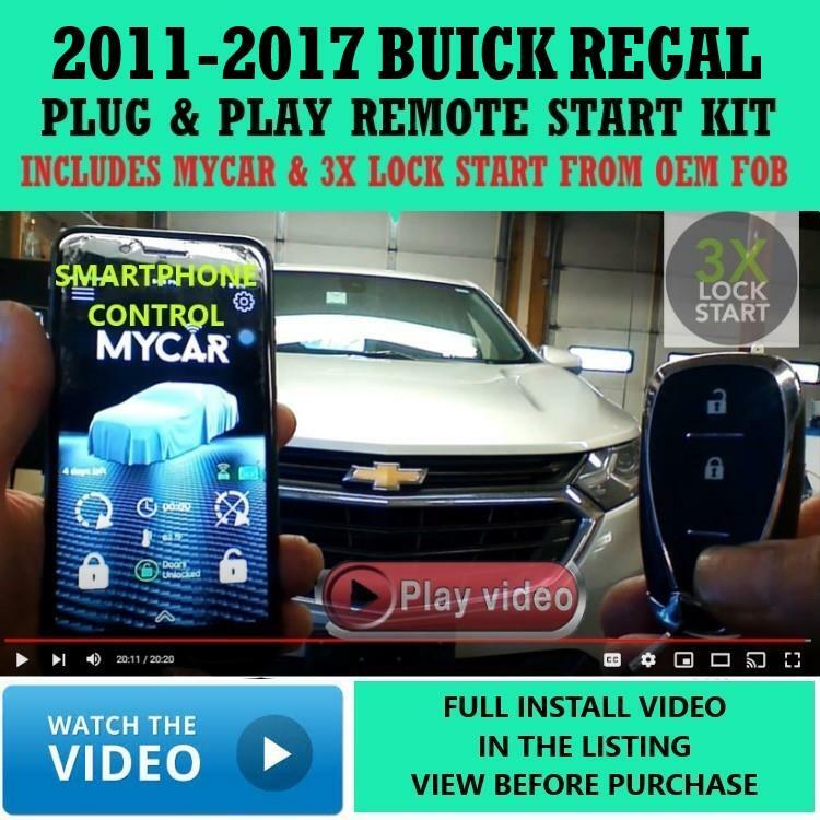 3X LOCK PLUG & PLAY REMOTE START LINKRLT3 APP BUICK REGAL 2011-2017