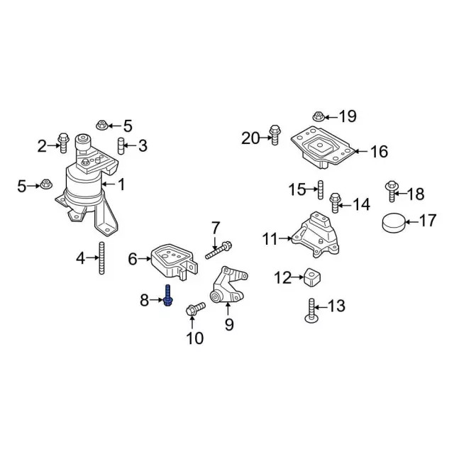 Genuine Ford Engine Mount Support Bracket Bolt W709906-S439