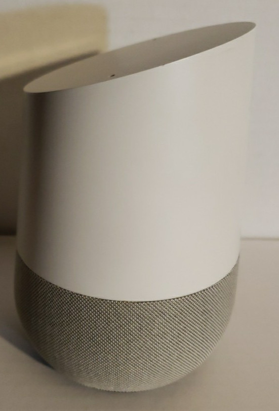 Google Home Smart Assistant Speaker White/Slate - No Power Cable UnTested