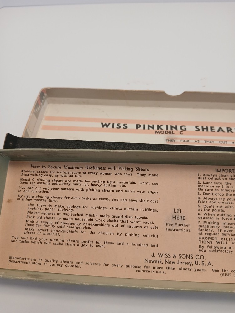 wiss pinking shears vintage, new condition