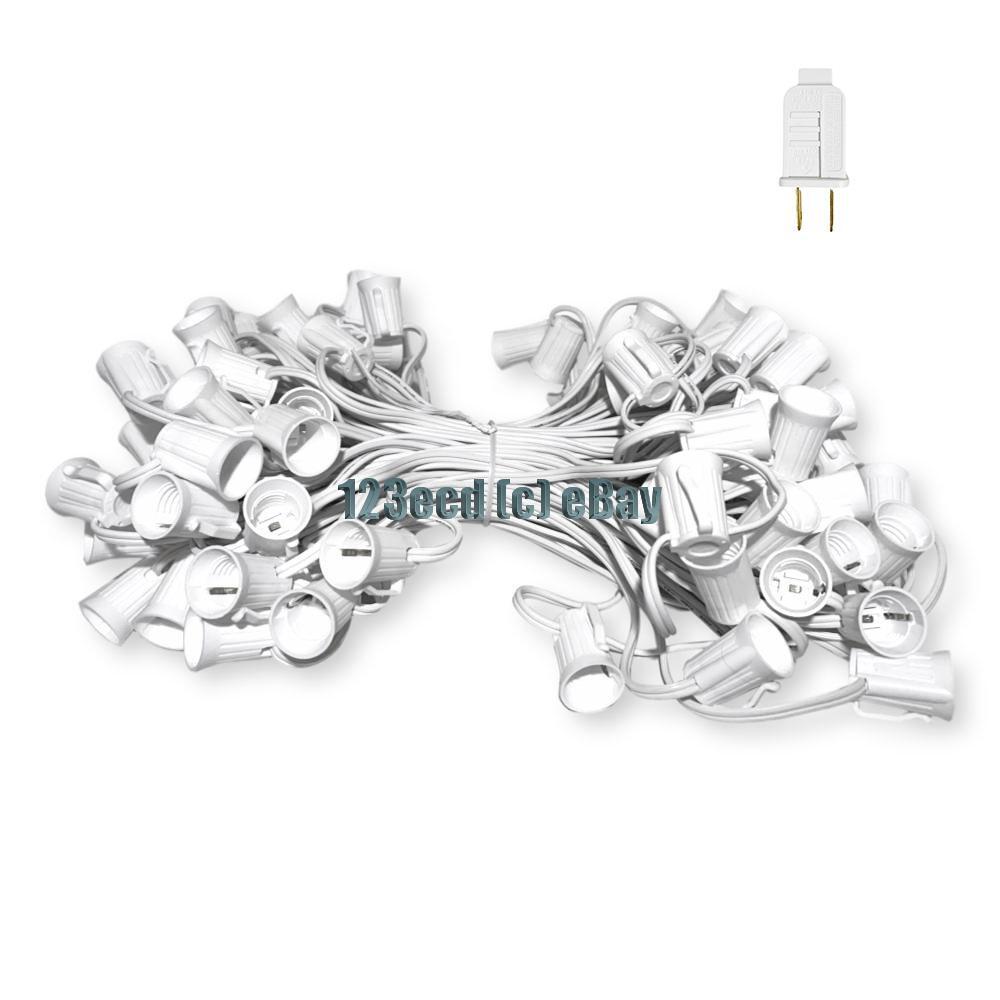 White C9 100ft Light String SPT-1 - Christimas Lights