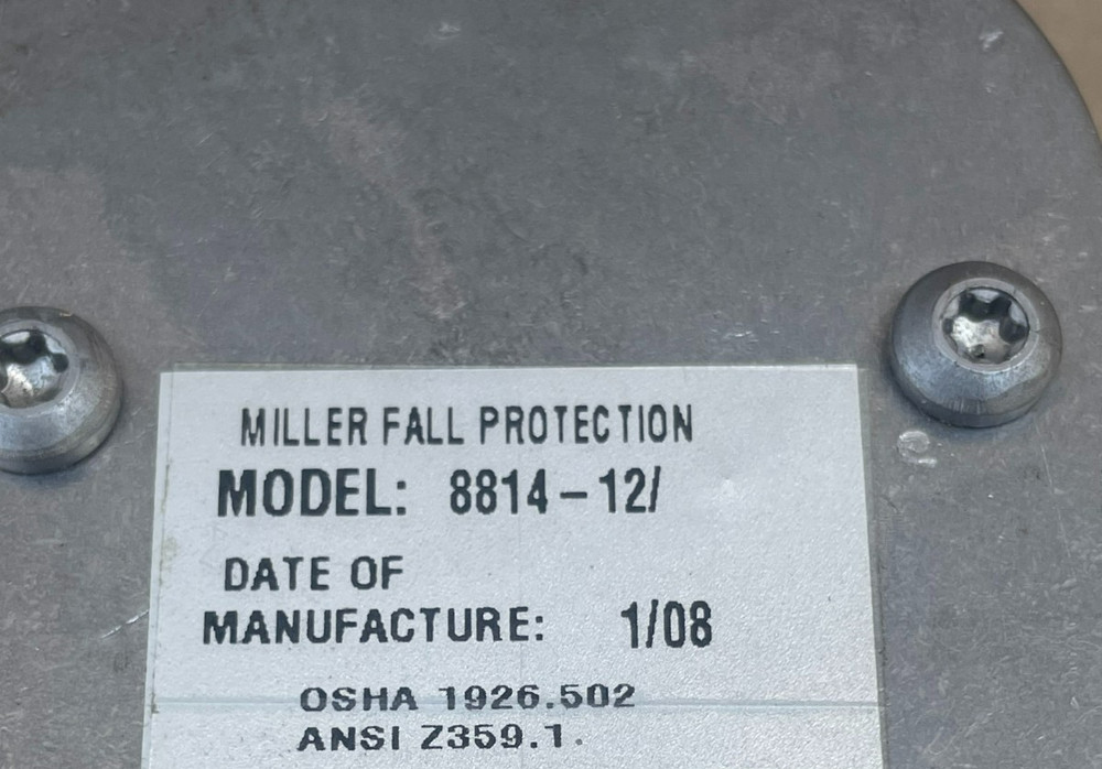 Miller Fall Protection, Adjustable Beam Anchor, 8814-12