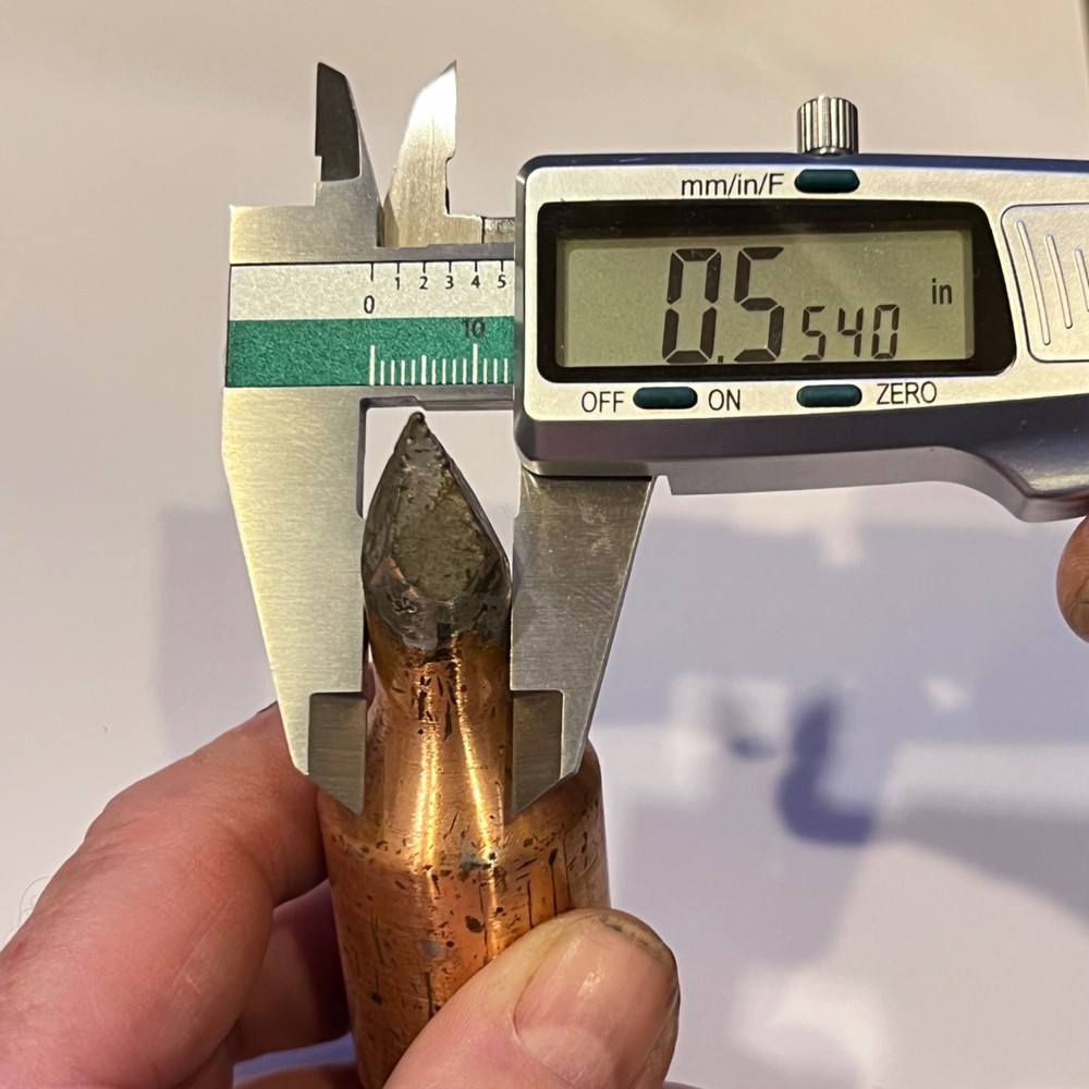 Copper Soldering Iron Tip Threaded 1 1/8" #5