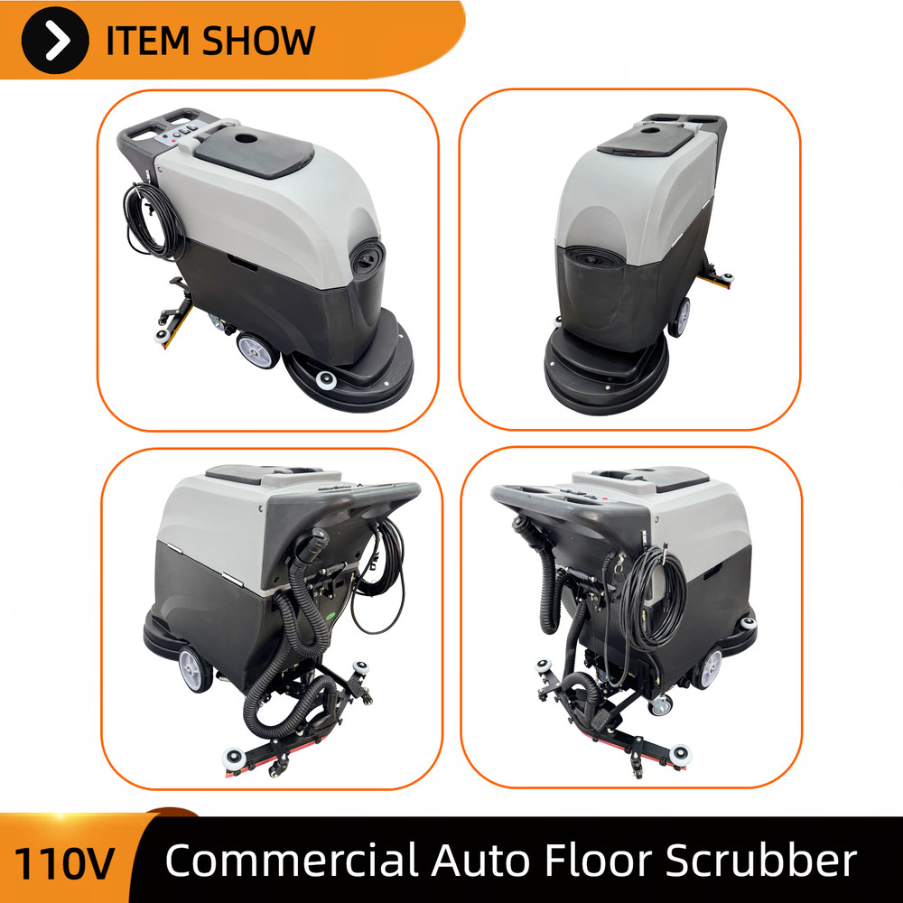 Commercial Automatic Floor Cleaner Machine 110V Multi-functional Scrubber-Dryer