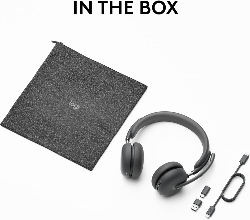 Logitech Zone Wireless 2 Premium AI Noise Cancel Headset Bluetooth Pairing Black