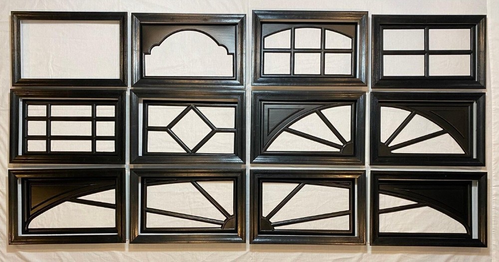 Black Amarr Garage Door Window Kit Short Panel Frame Insert Grill Glass Options