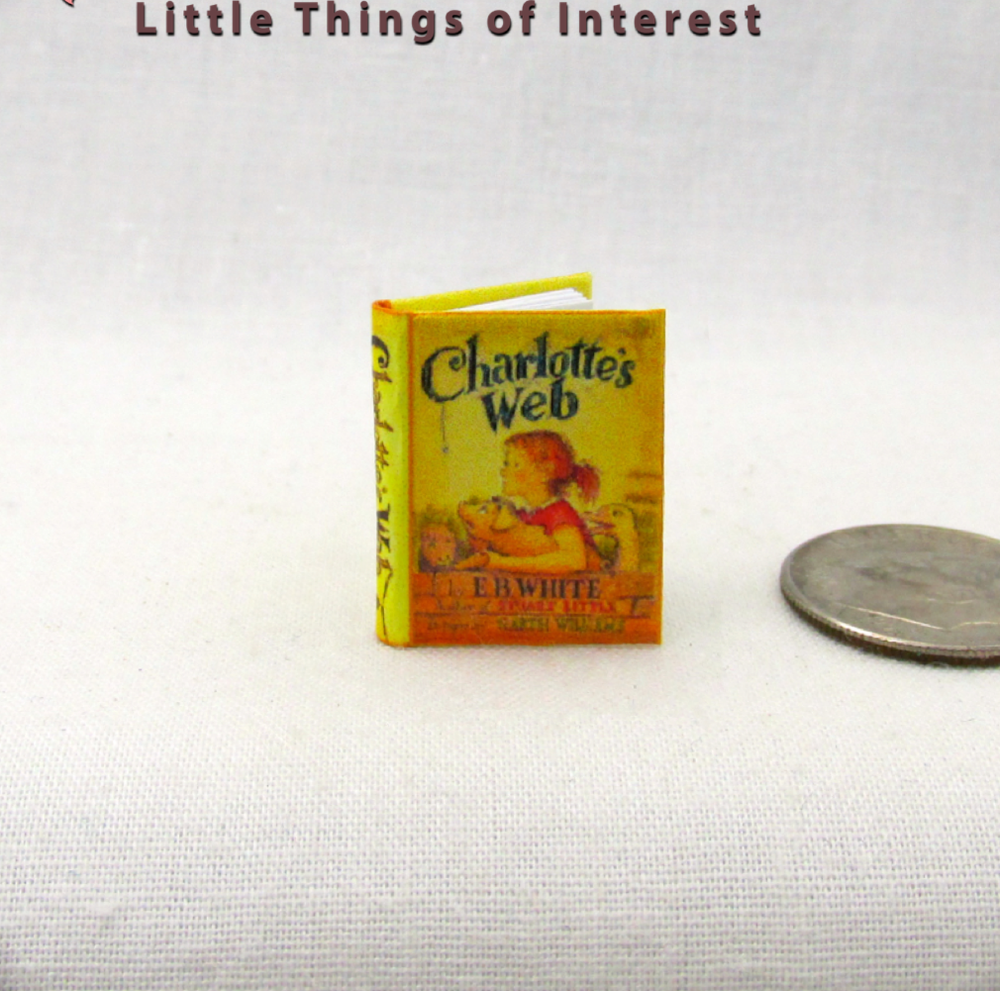 CHARLOTTE'S WEB 1:12 Scale Miniature Readable Color Illustrated Book