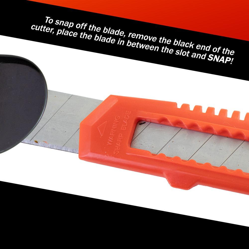 25x Bulk Red Utility Knife Box Cutters Snap Off Blade