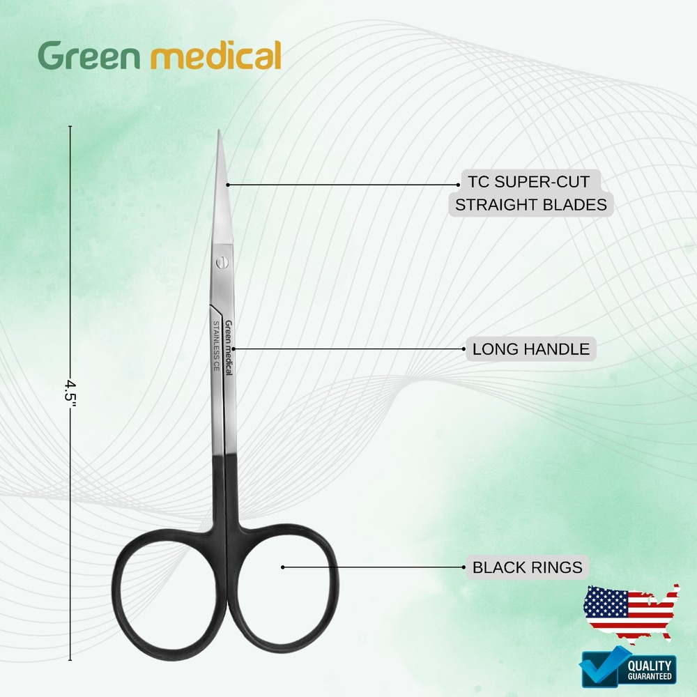 Supercut TC Iris Scissors 4.5" Straight, Plastic Surgery Delicate Scissors