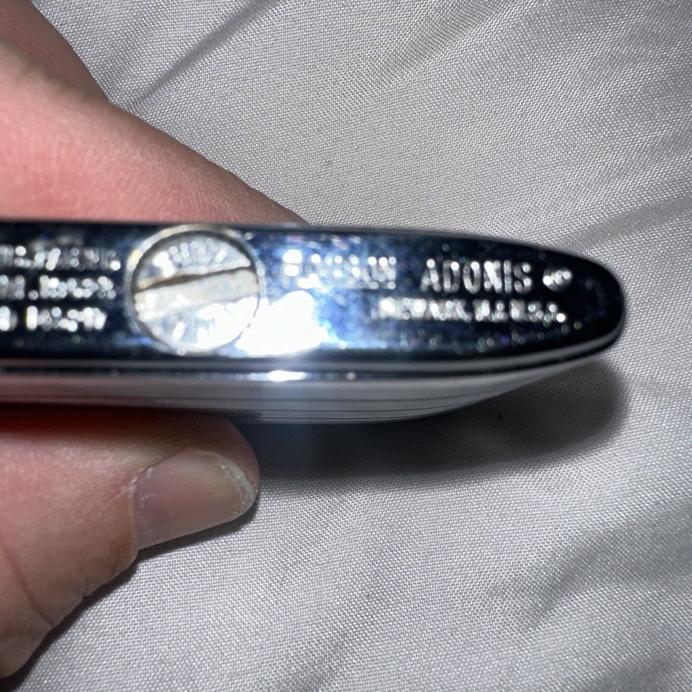 Vintage Ronson Adonis Lighter Silver Renei Engraved