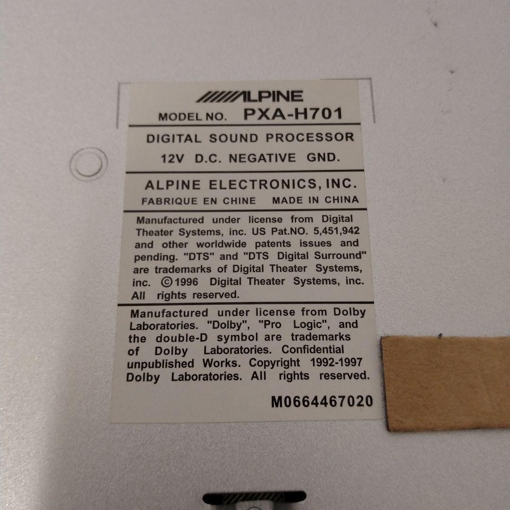 ALPINE PXA-H701 Digital Sound Processor Working & Tested JP