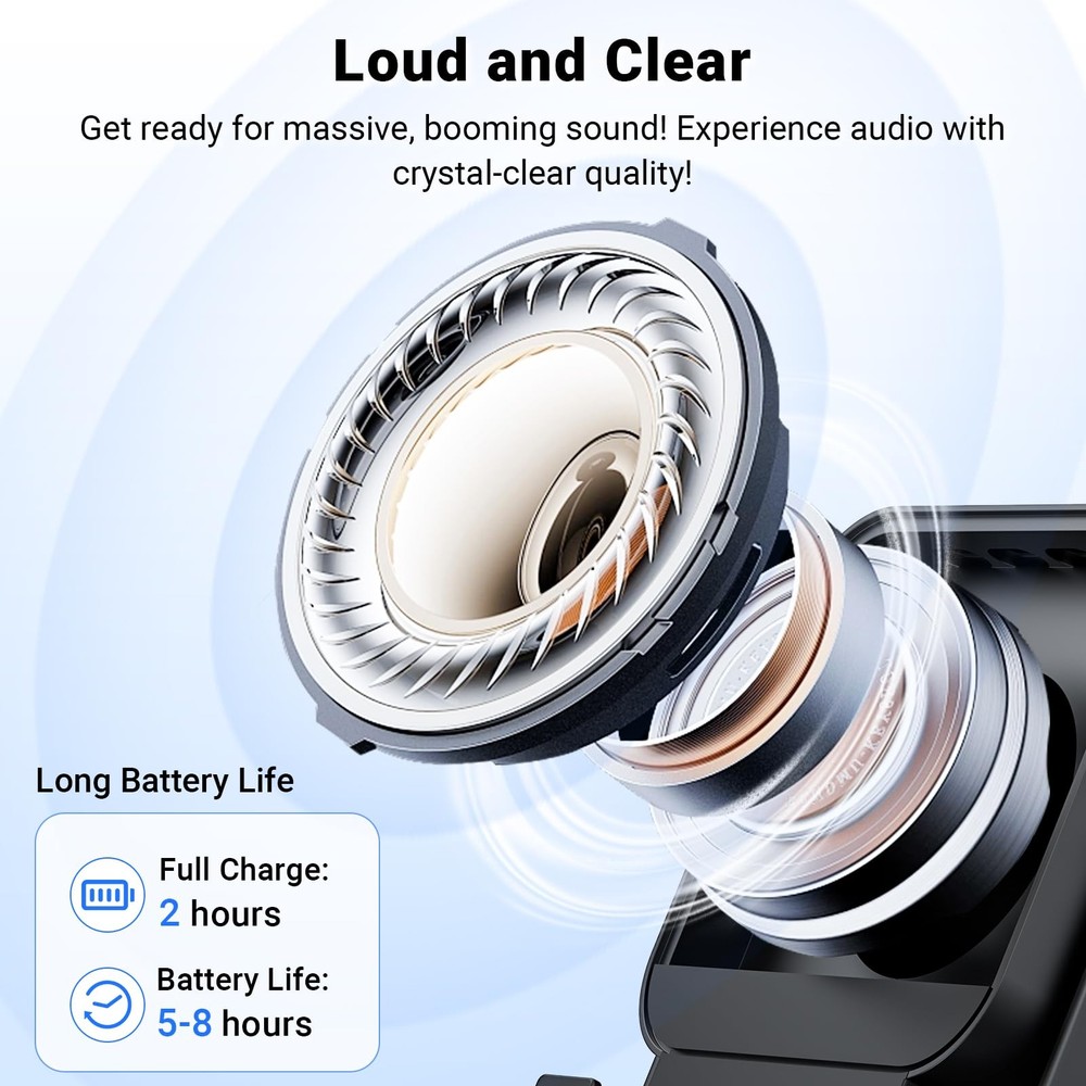 Induction Speaker with Phone Stand 5 in 1 Wireless Induction Bluetooth Audio ...