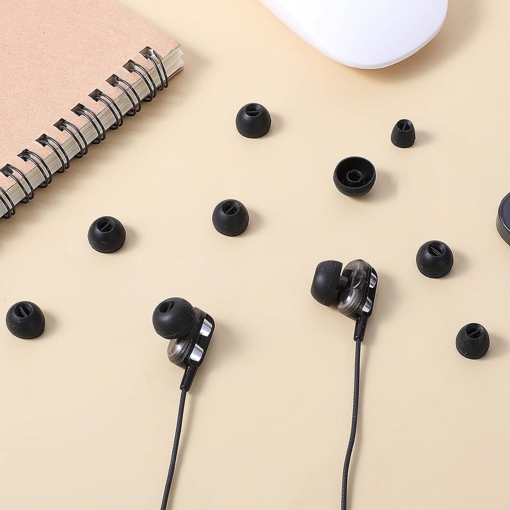 Extra Small Earbuds Tips Replacement Earbud Soft Silicone black
