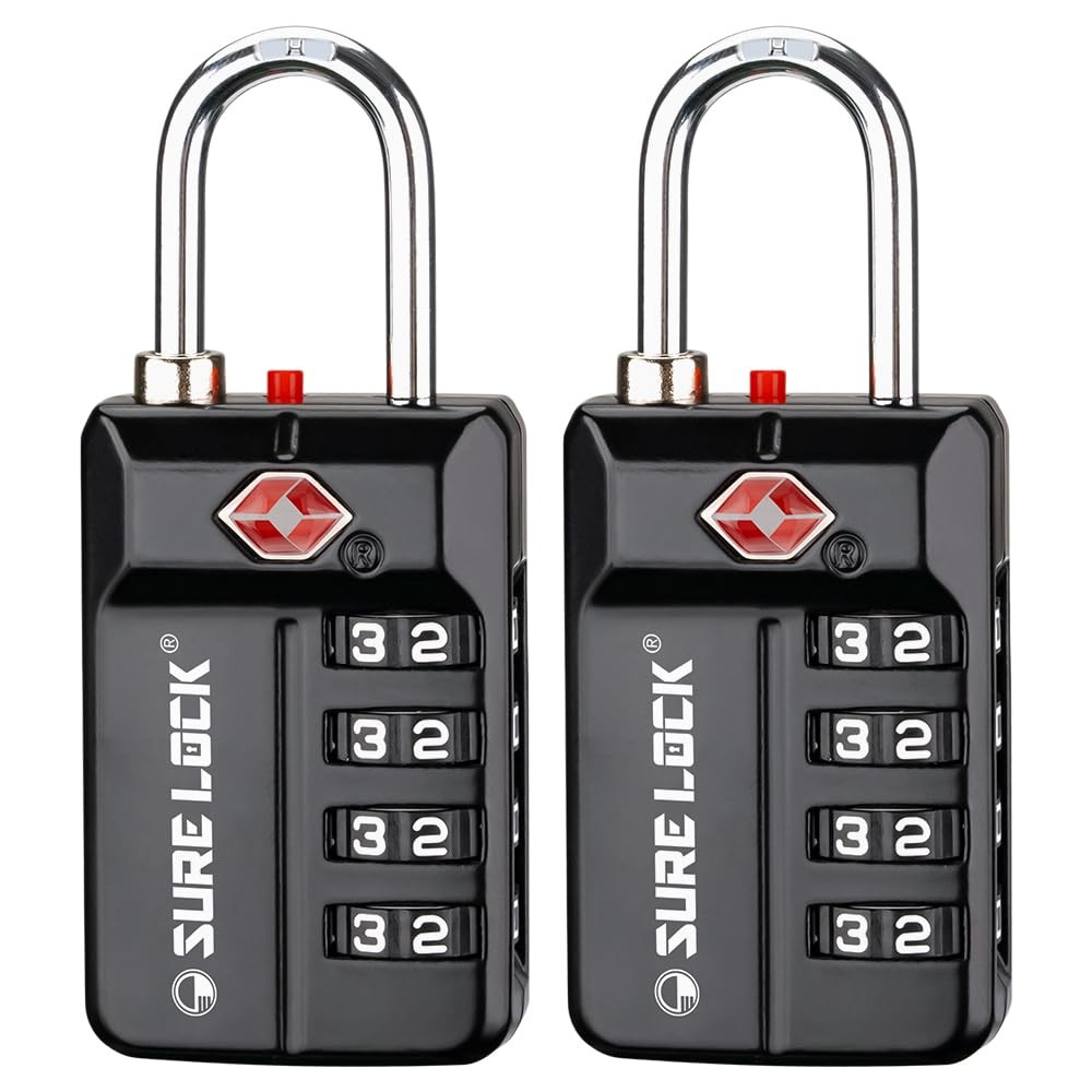 Tsa Approved 4digit Resettable Combination Luggage Locks With Open Alert Easyrea