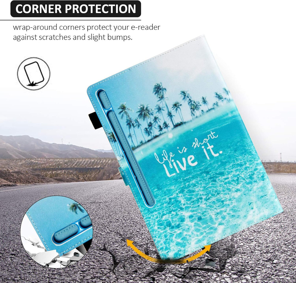 Galaxy Tab S8 Plus/S7 FE/S7 plus Case 12.4 Tablet,Multiple Angles Stand PU Leath