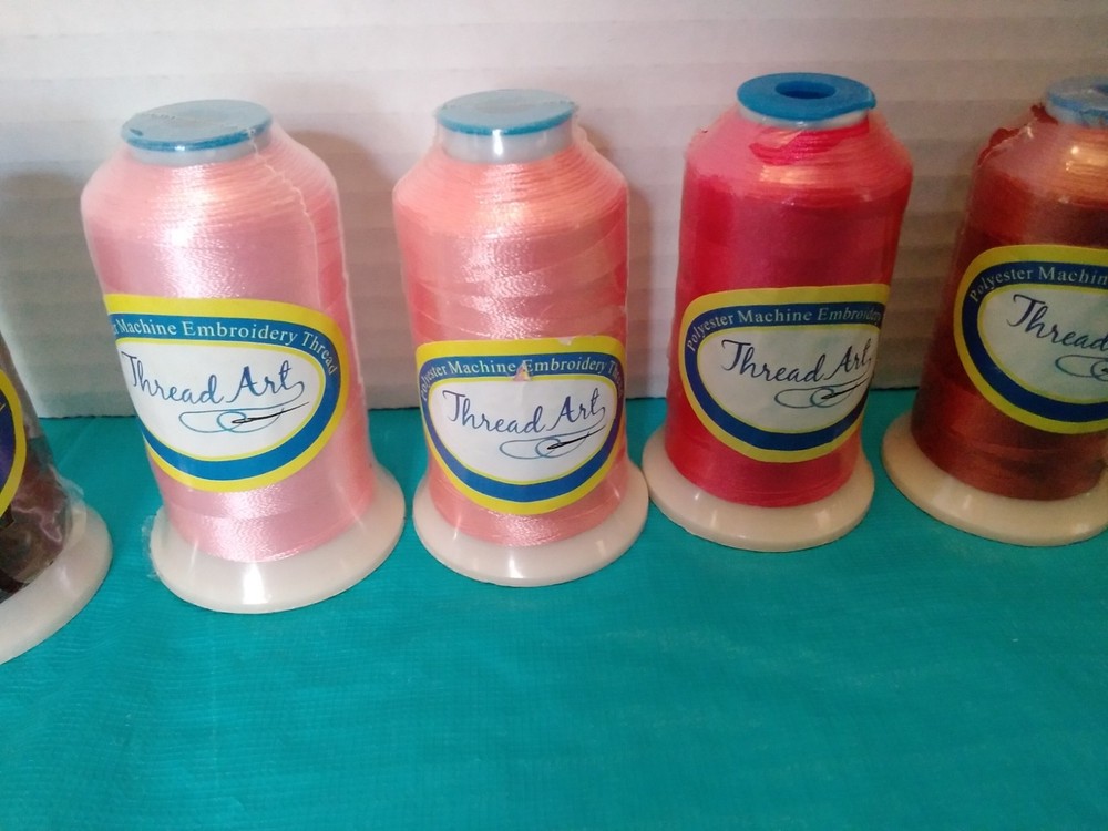 Machine Embroidery Thread 1000m Lot 12 Spools Thread Art