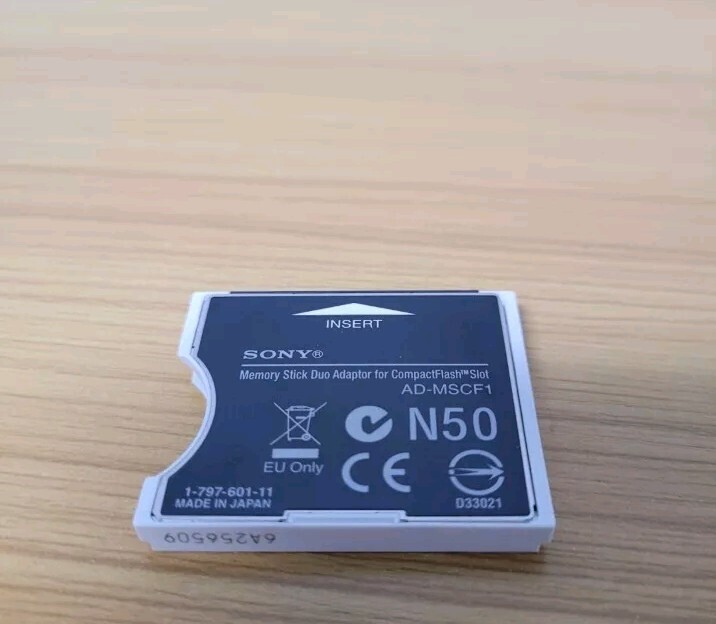 Sony AD-MSCF1 Memory Stick Duo Adapter for Compact Flash