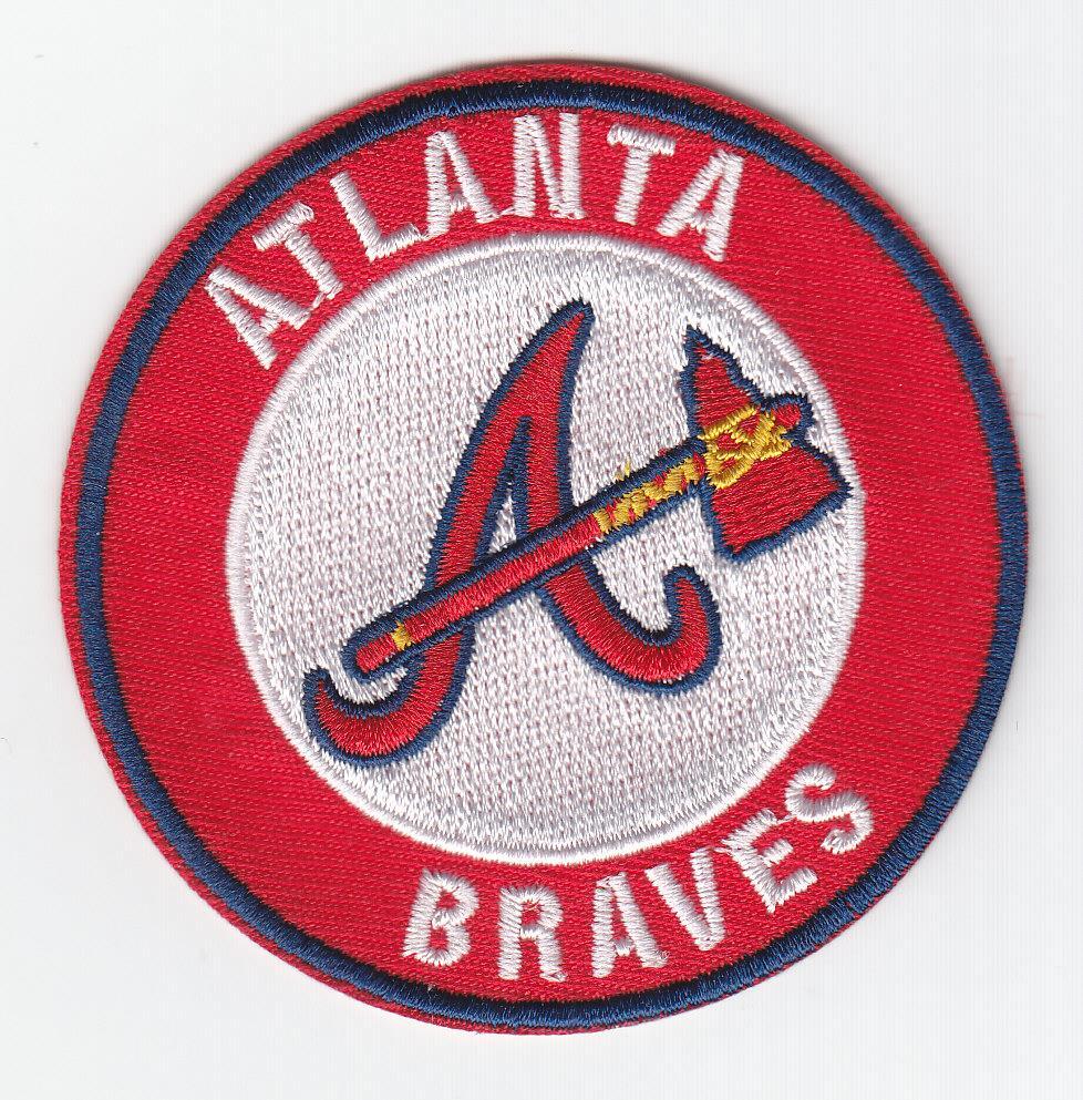 3"  Circular Atlanta Braves Embroidered Iron On Patch