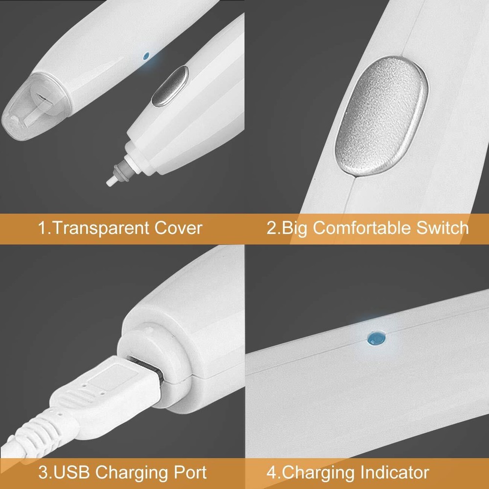 Electric Eraser 140 Refills Rechargeable Drawing Drafting Sketching White
