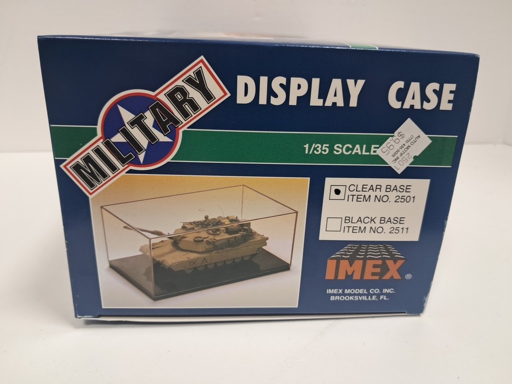 IMEX Display Case - 1/18 Auto & 1/35 Military - Clear/Stackable 2511 Black Base